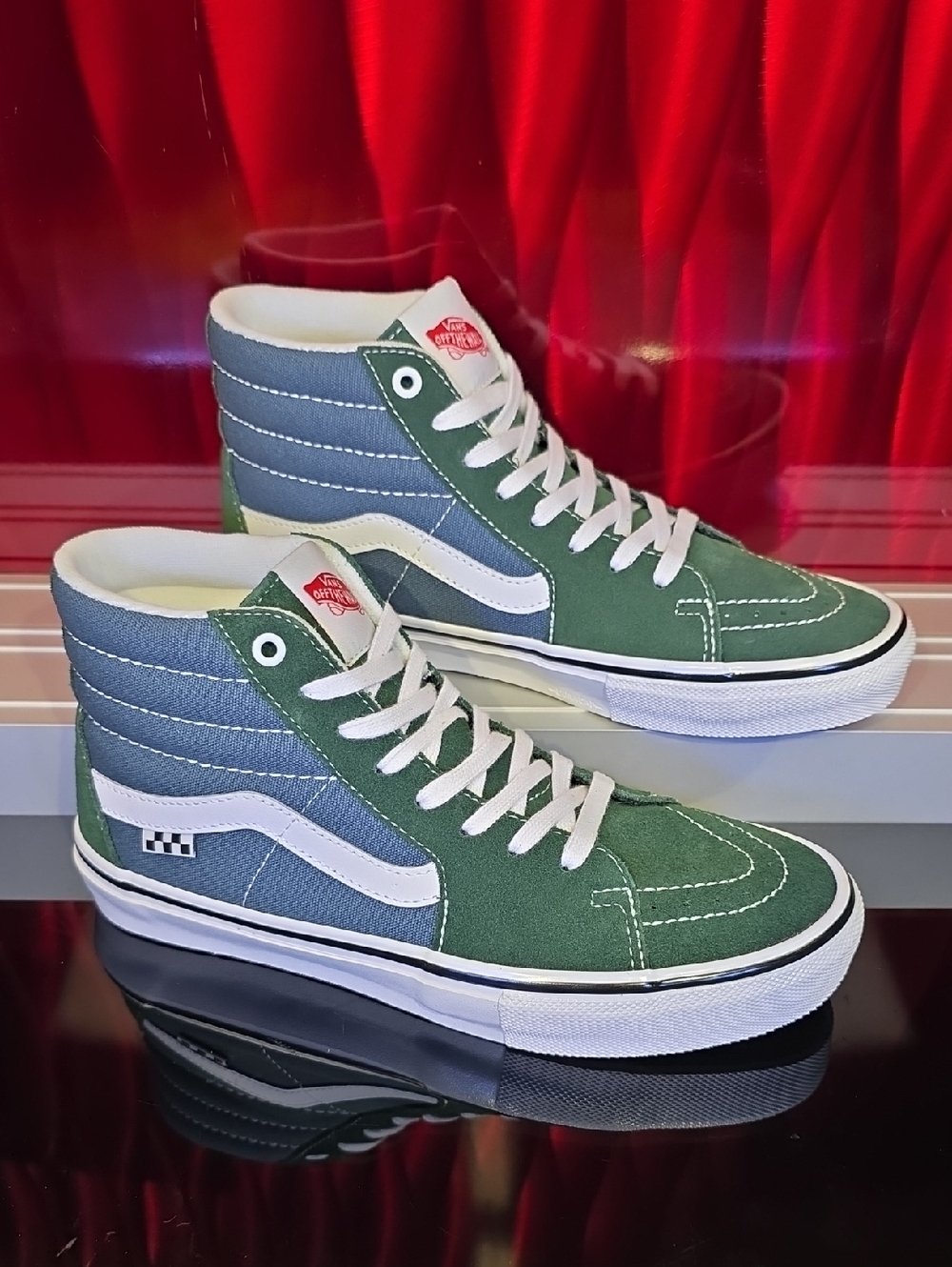 Vans Skate Sk8 Hi Mountain View Green Blue Men’s 8.5 Women’s 10 New